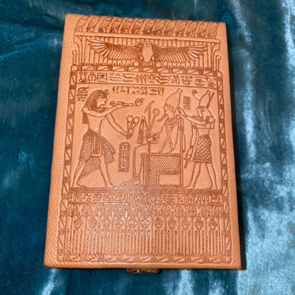 Vintage Handmade Embossed Leather Egyptian Jewlery Box